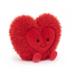 Red Jellycat Amuseables Beatie Heart | US-QTUC29804