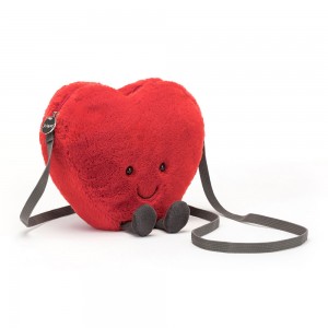 Red Jellycat Amuseables Heart Bag | US-FHBZ02831