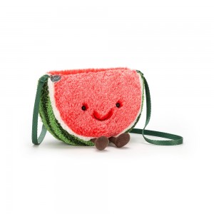 Red / Green Jellycat Amuseables Watermelon Bag | US-WTGR21704