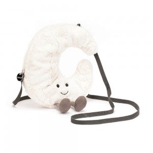 White Jellycat Amuseables Moon Bag | US-HMVZ95830