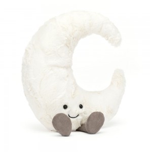 White Jellycat Amuseables Moon | US-QYFK60213