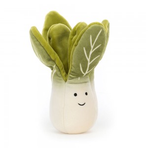 White / Green Jellycat Vivacious Vegetable Bok Choy | US-KMYD32184