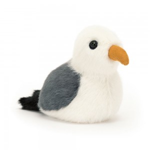 White / Grey Jellycat Birdling Seagull | US-XNWL39154