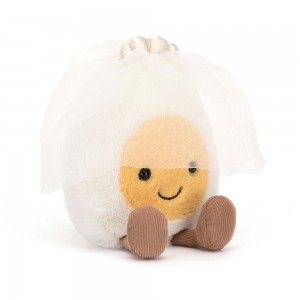 White / Yellow Jellycat Amuseables Boiled Egg Bride | US-UINS27156