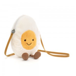 White / Yellow Jellycat Amuseables Happy Boiled Egg Bag | US-DOUL37096