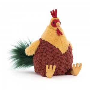 Yellow / Brown / Green Jellycat Cluny Cockerel | US-ZLFJ84093