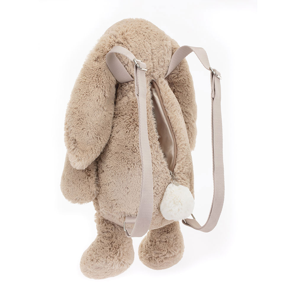 Beige Jellycat Bashful Bunny Backpack | US-BDSZ02871