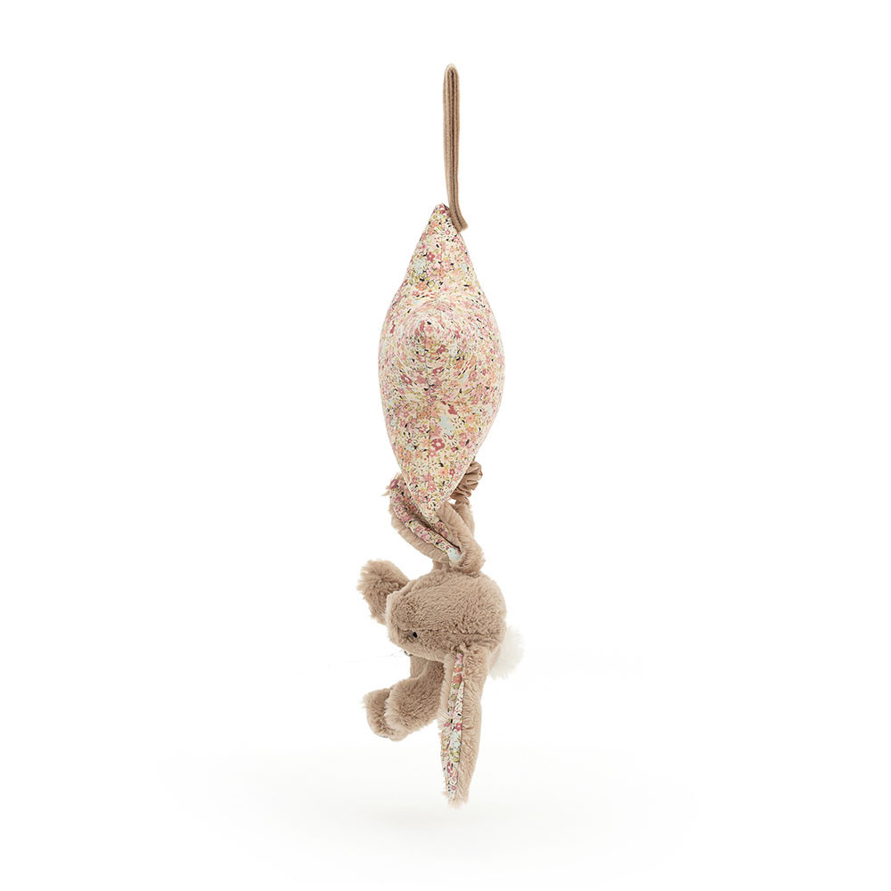 Beige Jellycat Blossom Bea Bunny Musical Pull | US-PQJT42306