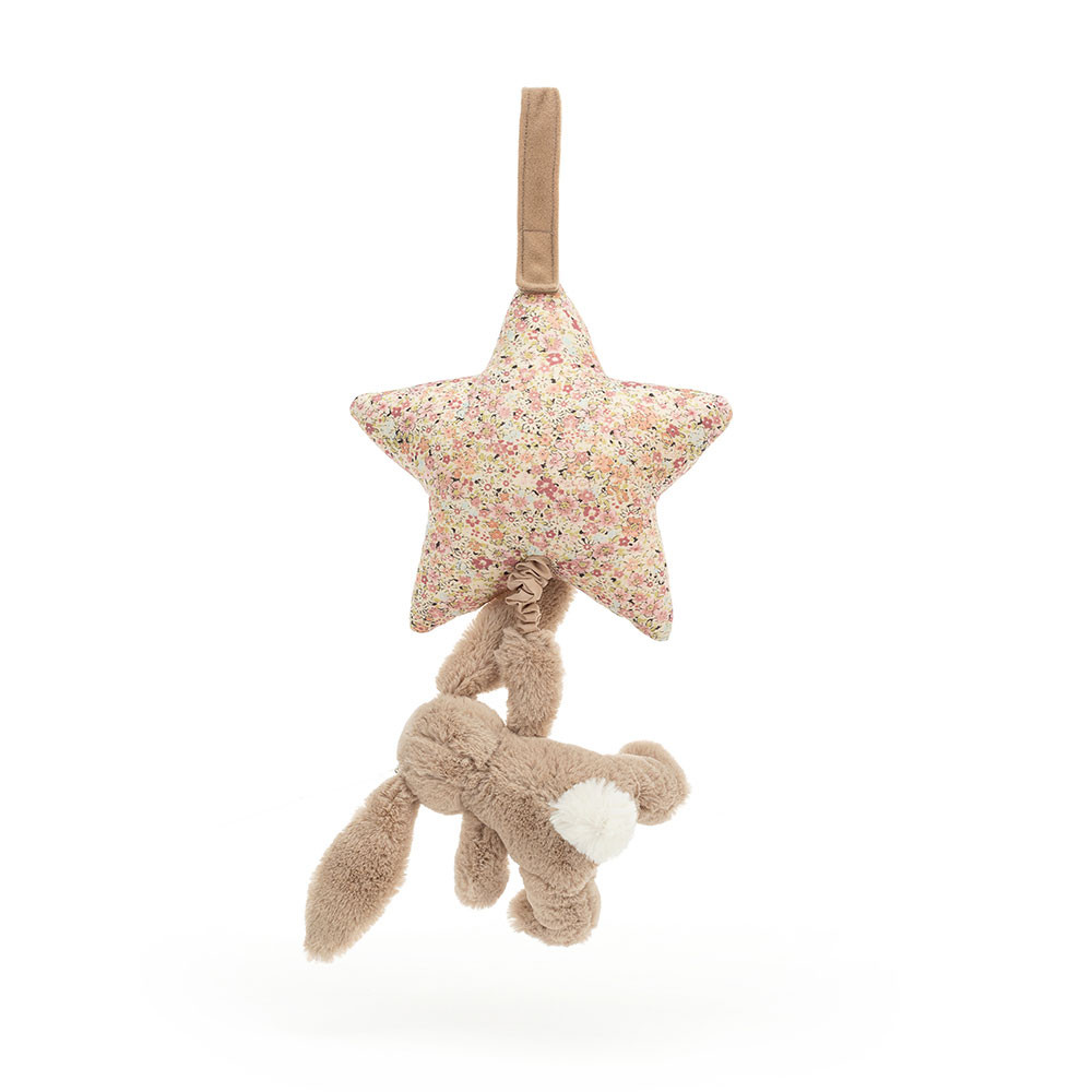 Beige Jellycat Blossom Bea Bunny Musical Pull | US-PQJT42306