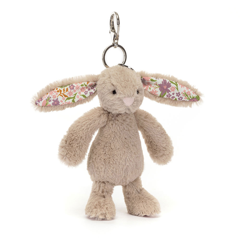 Beige Jellycat Blossom Bunny Petal Bag Charm | US-AWPE28760