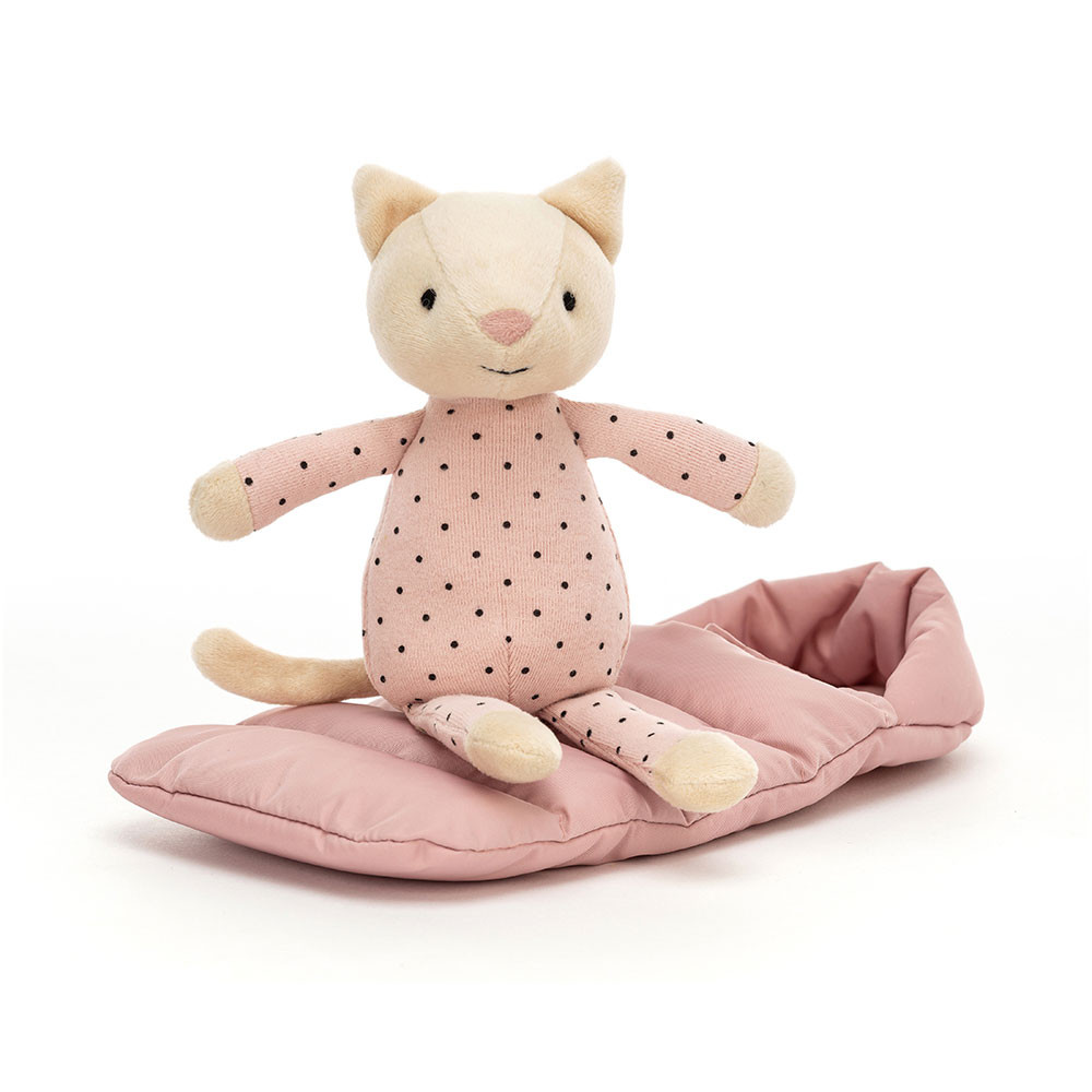 Beige Jellycat Snuggler Cat | US-WTOA61459