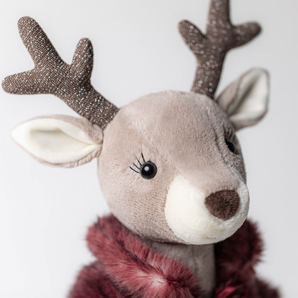 Beige / Dark Red Jellycat Vivien Reindeer | US-AKWZ70285