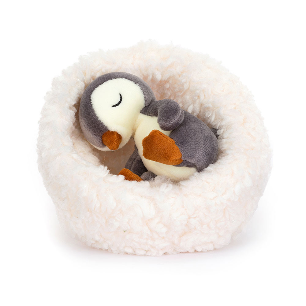 Beige / Grey / White Jellycat Hibernating Penguin | US-VKEX59026