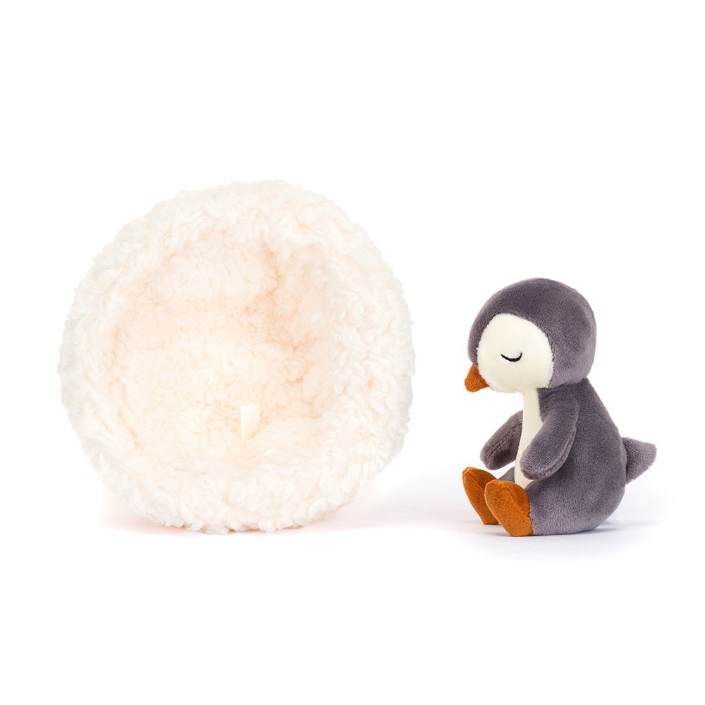 Beige / Grey / White Jellycat Hibernating Penguin | US-VKEX59026