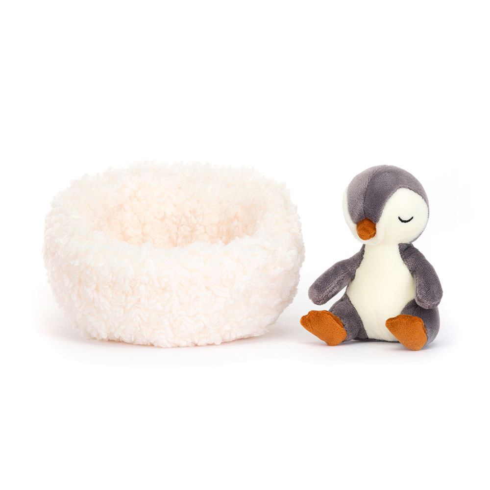 Beige / Grey / White Jellycat Hibernating Penguin | US-VKEX59026