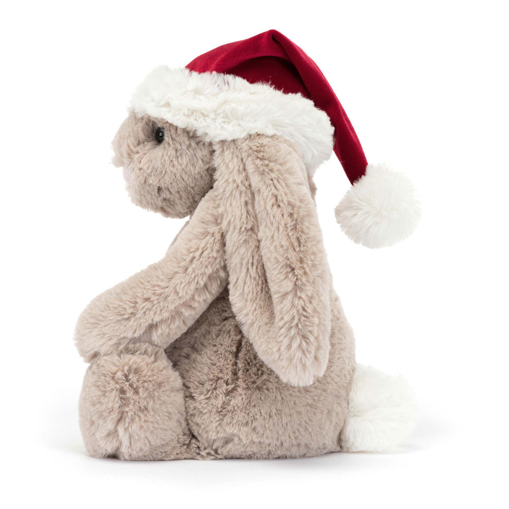 Beige / Red Jellycat Bashful Christmas Bunny | US-PSNE06172