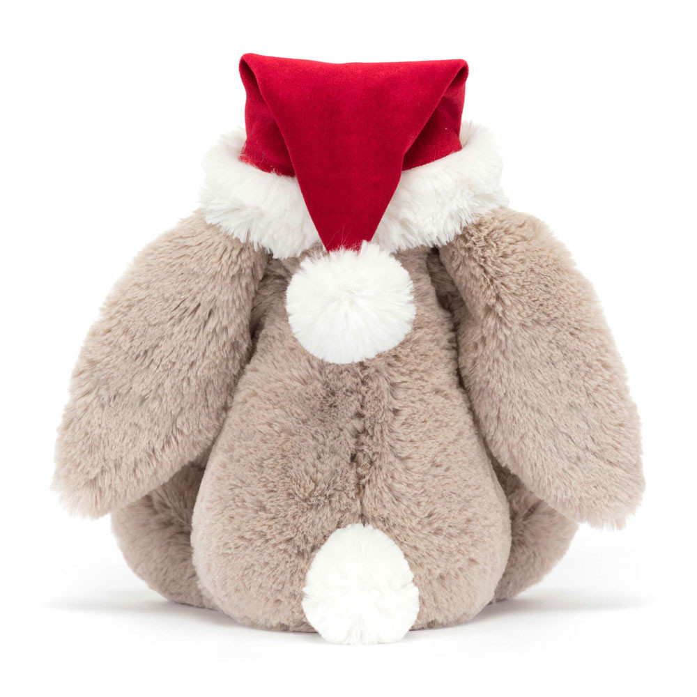 Beige / Red Jellycat Bashful Christmas Bunny | US-PSNE06172