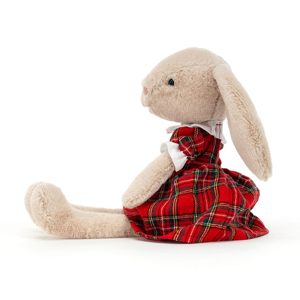 Beige / Red Jellycat Lottie Bunny Tartan | US-CAFJ45981