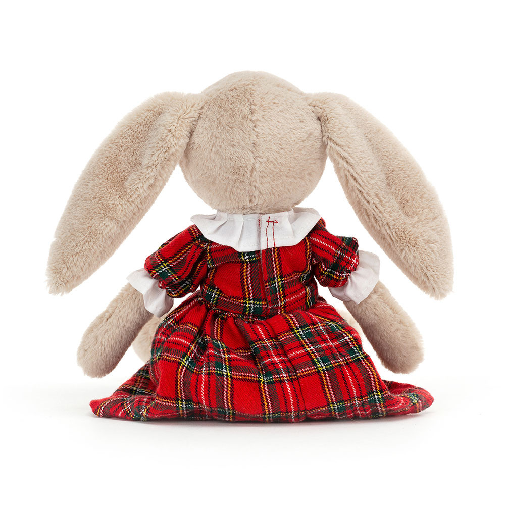 Beige / Red Jellycat Lottie Bunny Tartan | US-CAFJ45981