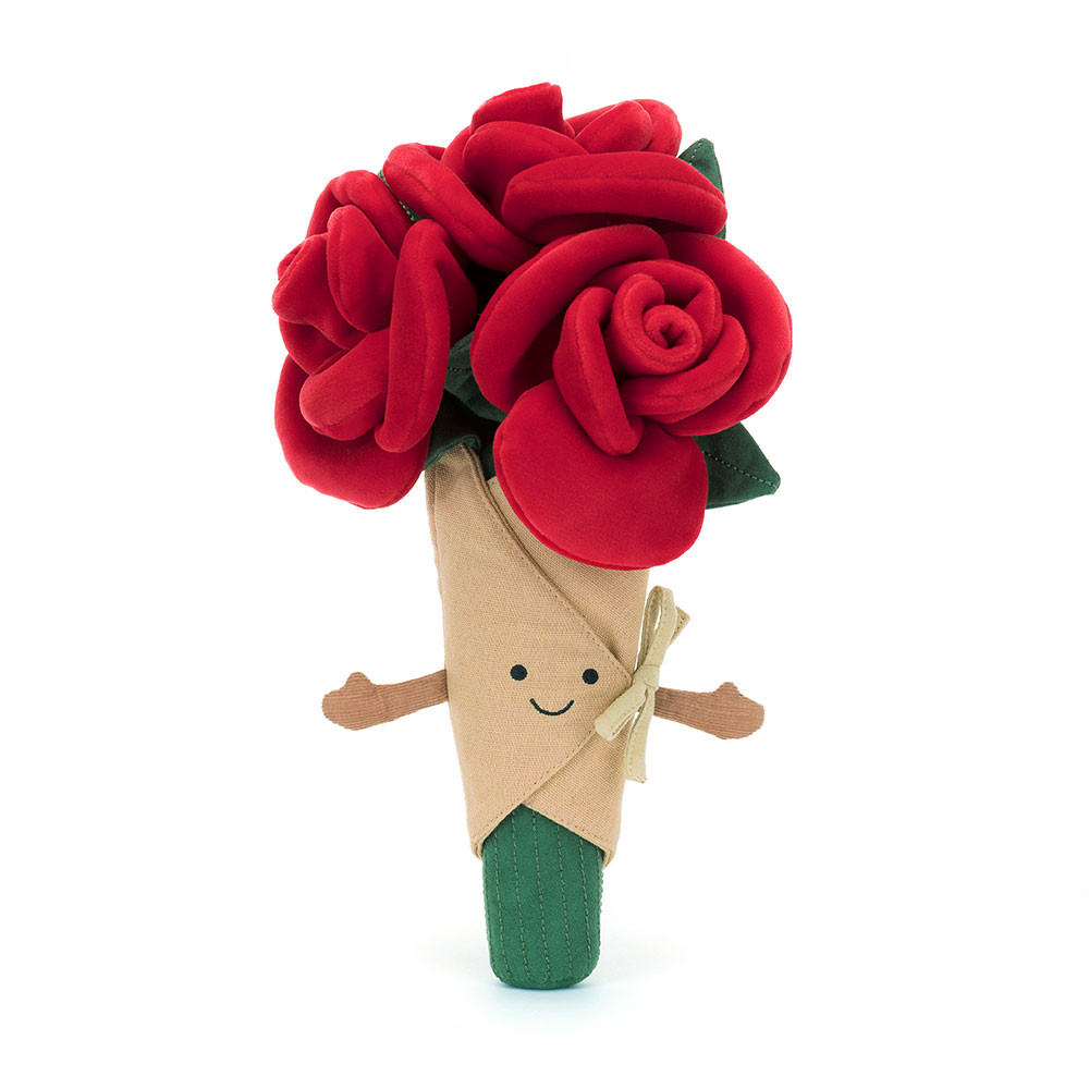 Beige / Red / Green Jellycat Amuseables Rose Bouquet | US-KLOS16820