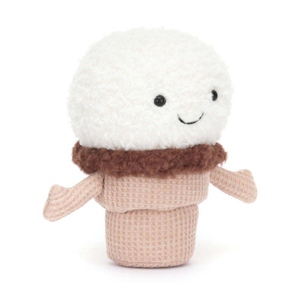 Beige / White Jellycat Amuseables Ice Cone | US-FDPQ78536