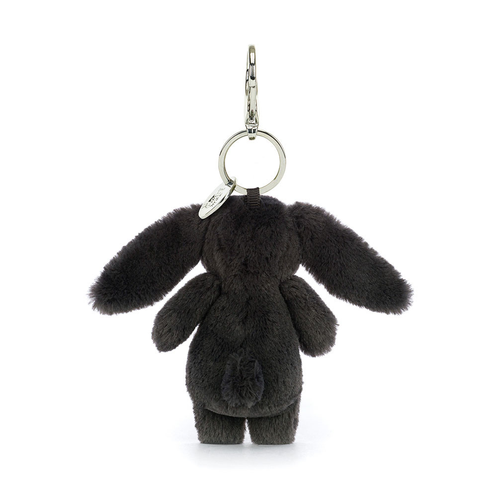 Black Jellycat Bashful Bunny Bag Charm | US-BULA97635