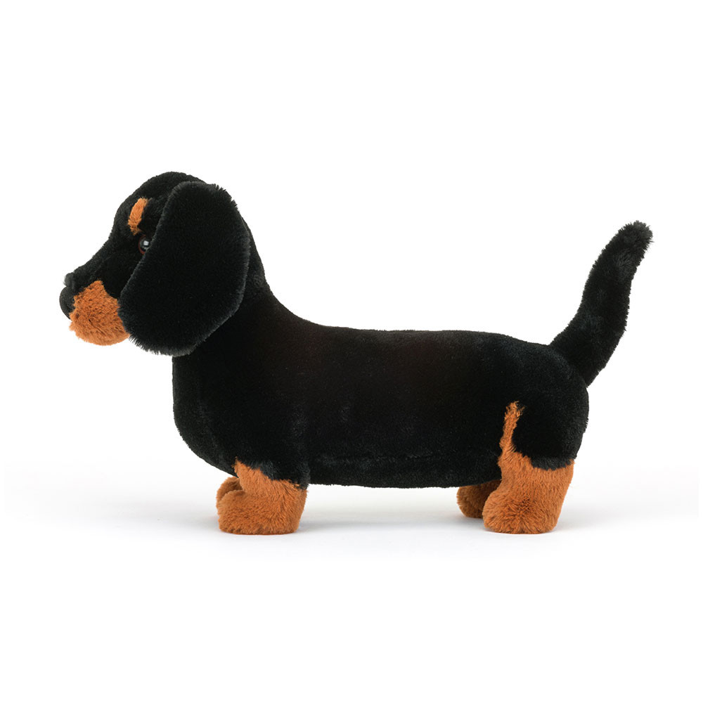 Black / Brown Jellycat Freddie Sausage Dog | US-QTZW67095