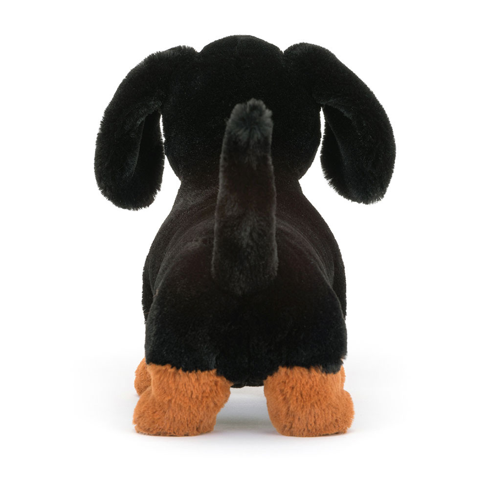 Black / Brown Jellycat Freddie Sausage Dog | US-QTZW67095