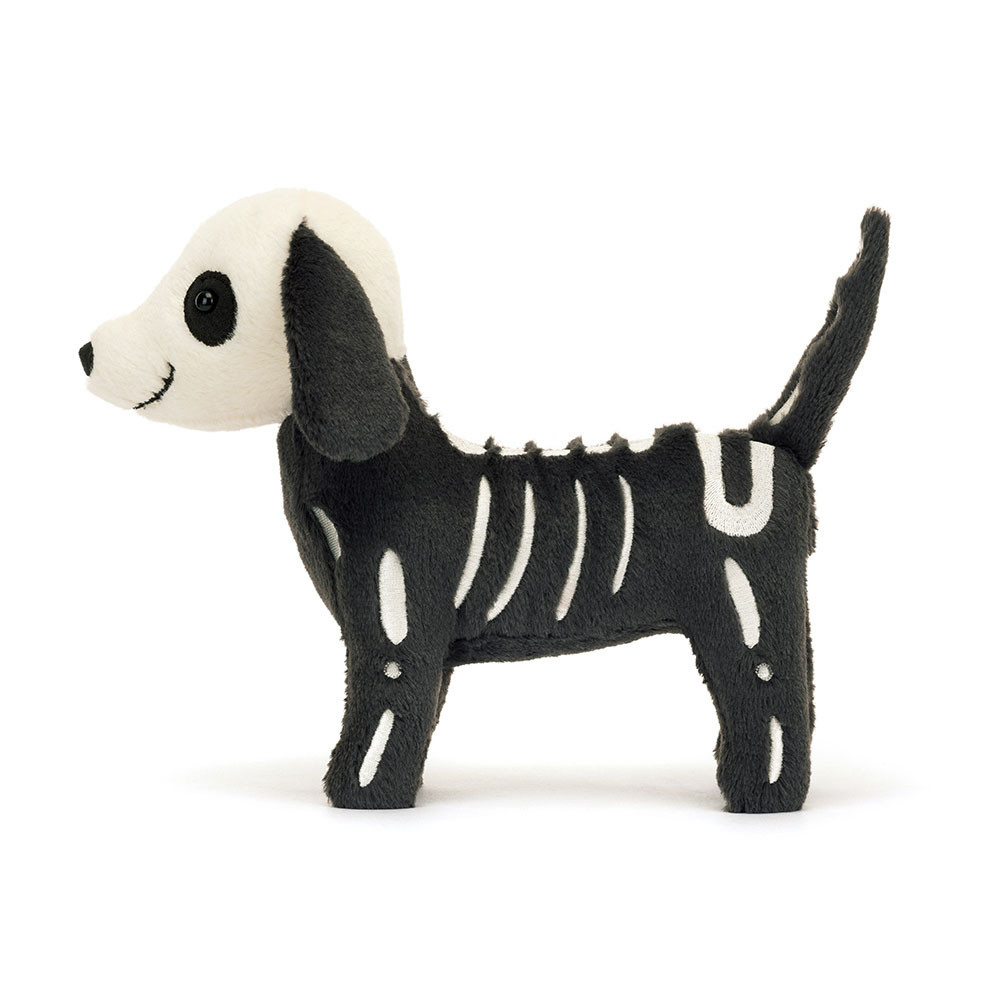 Black / Cream Jellycat Skeledog Dan | US-NXAE91768