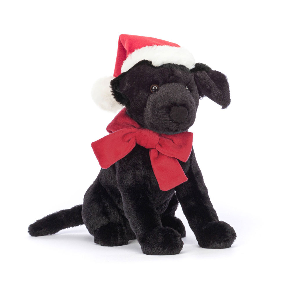 Black / Red Jellycat Winter Warmer Pippa Labrador | US-BIHK09548