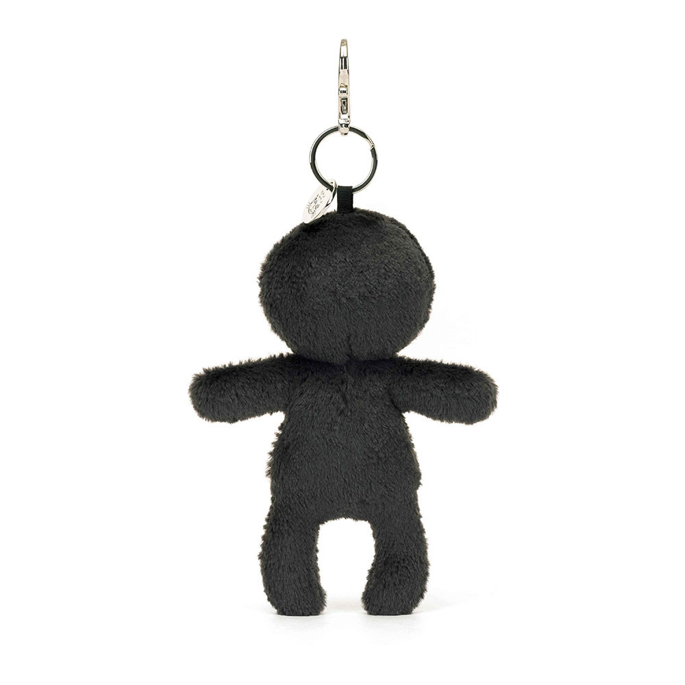 Black / White Jellycat Skeleton Bob Bag Charm | US-ATJE37241