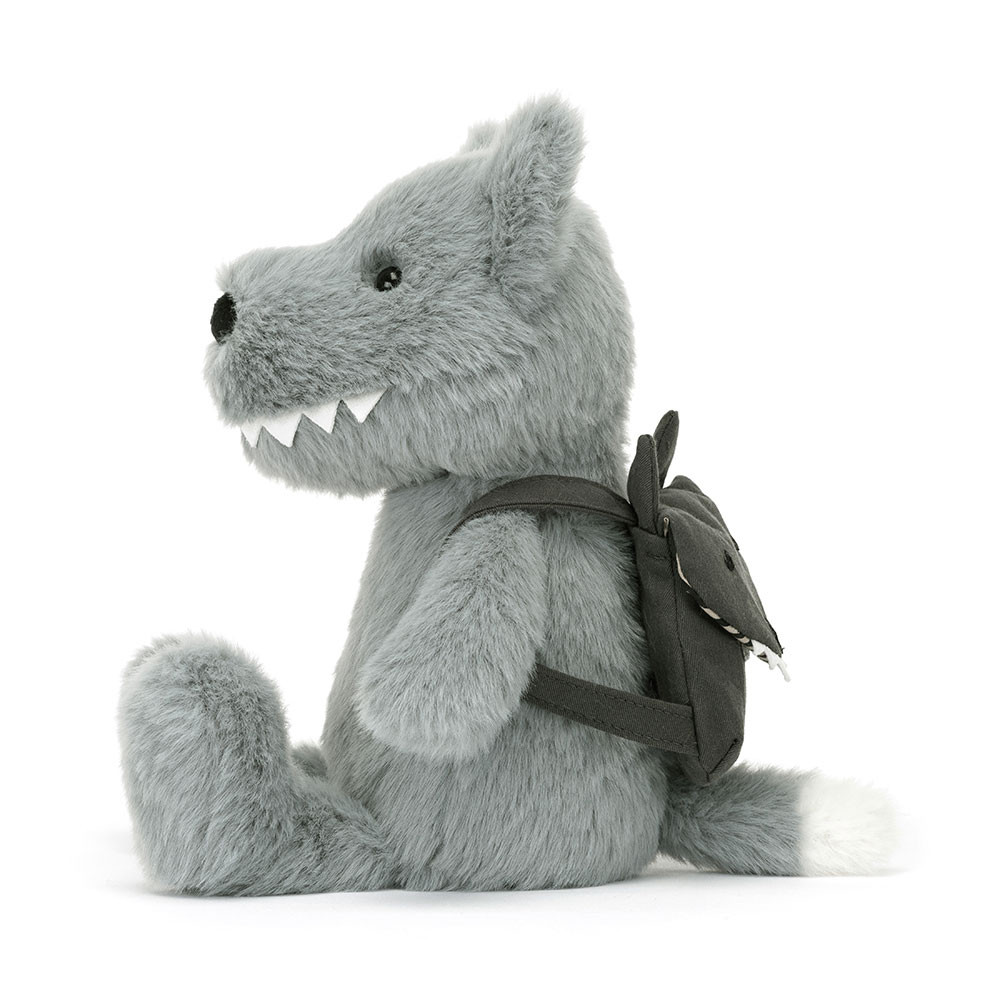 Blue Grey Jellycat Backpack Wolf | US-GYQC97253