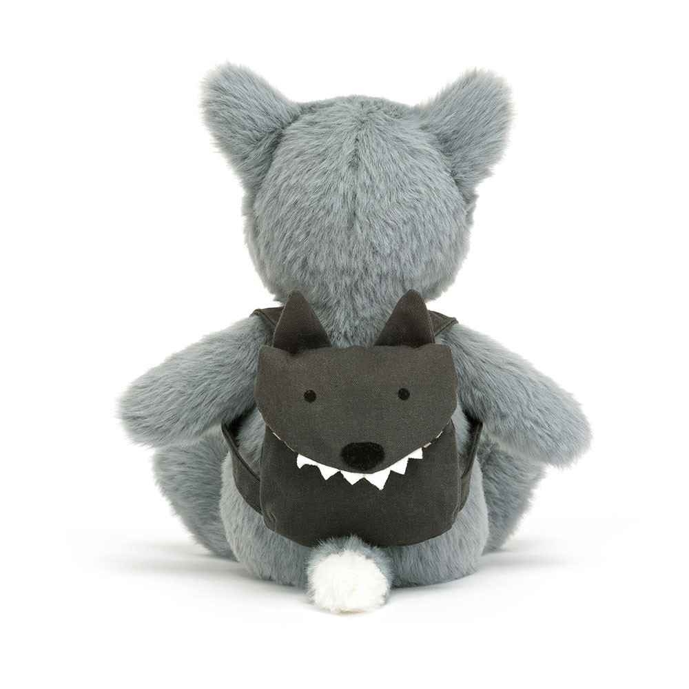 Blue Grey Jellycat Backpack Wolf | US-GYQC97253