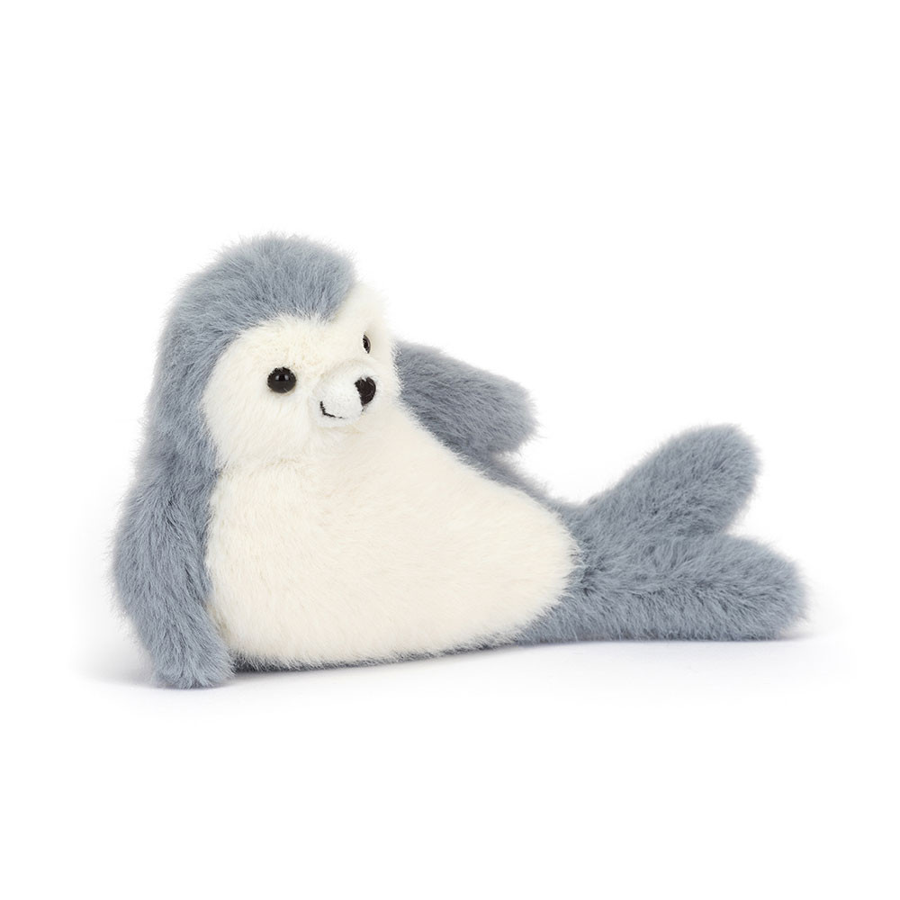 Blue Grey / Cream Jellycat Nauticool Roly Poly Seal | US-MDVW35419