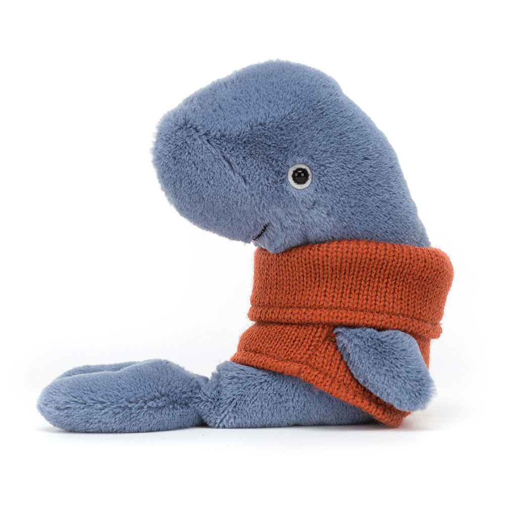 Blue / Brown Jellycat Cozy Crew Whale | US-ZWCK17293