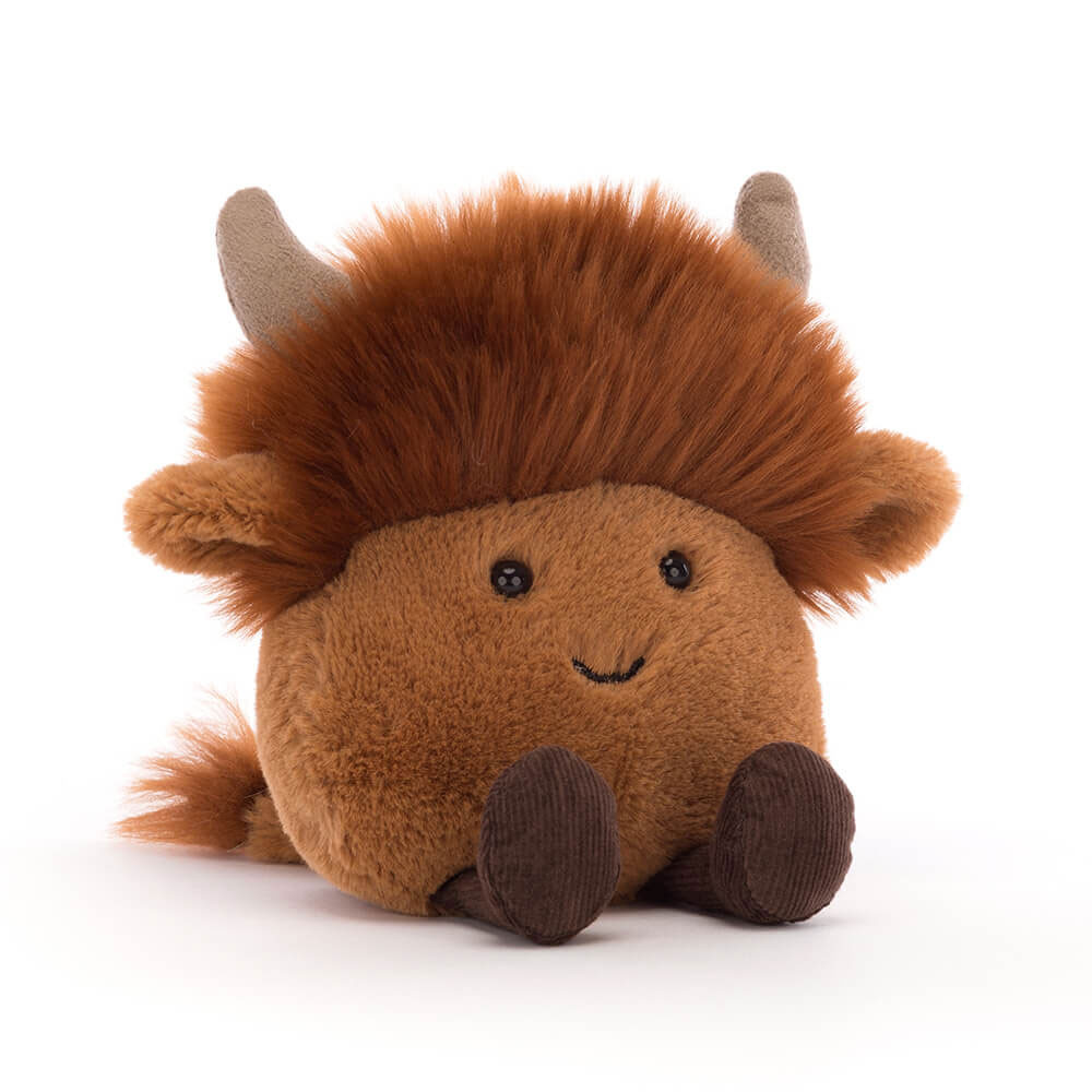 Brown Jellycat Amuseabean Highland Cow | US-JXGE01632