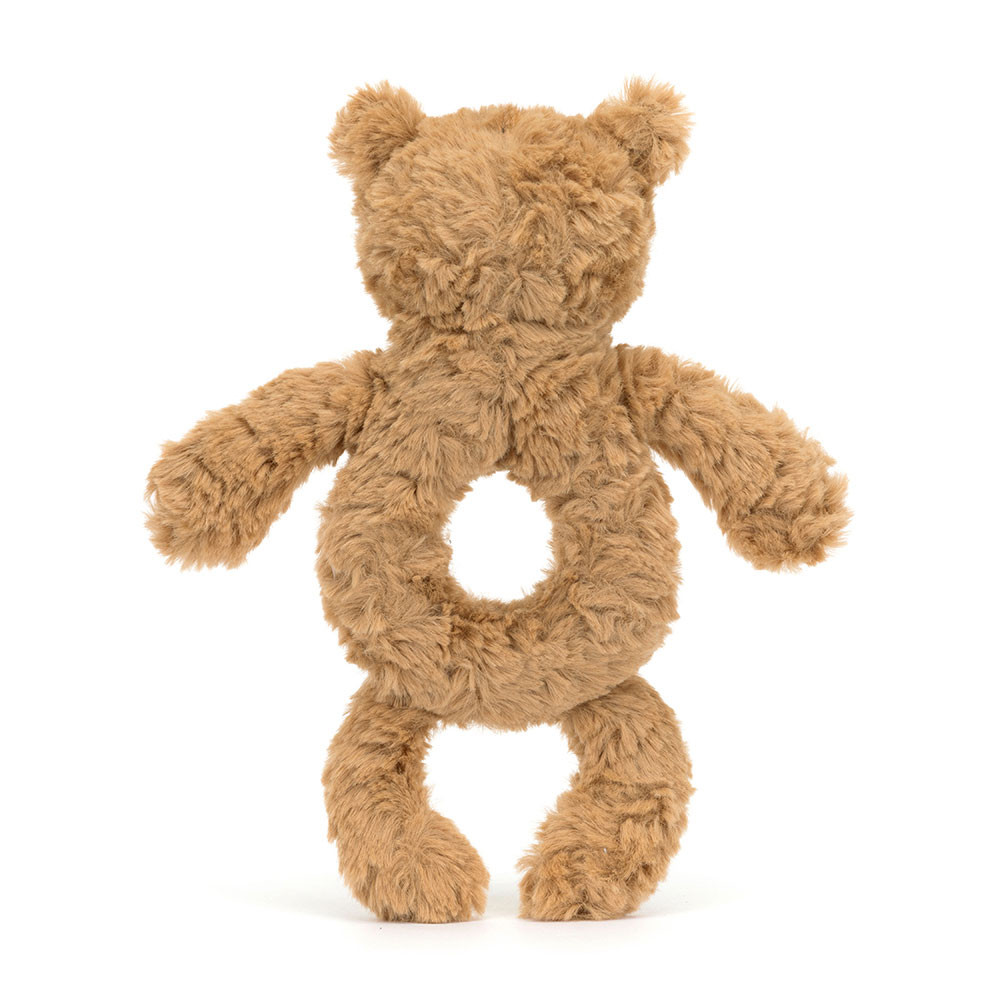 Brown Jellycat Bartholomew Bear Ring Rattle | US-TPRV23748