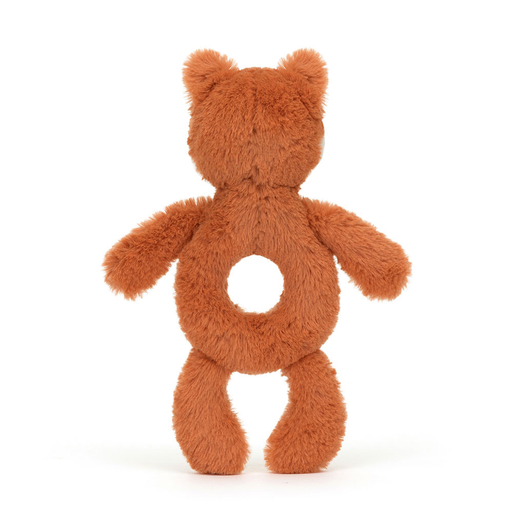 Brown Jellycat Bashful Fox Cub Ring Rattle | US-GPLA56804