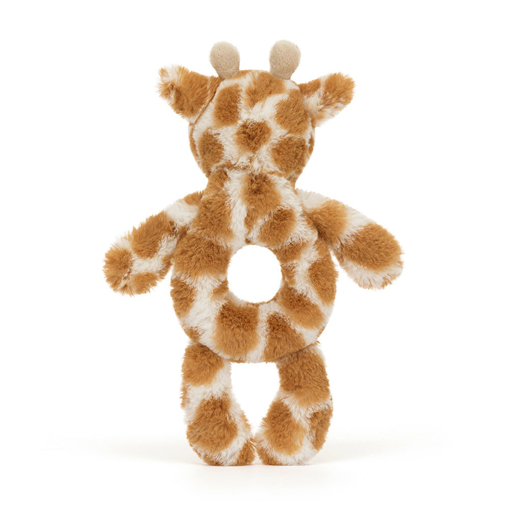 Brown Jellycat Bashful Giraffe Ring Rattle | US-ONXA17508