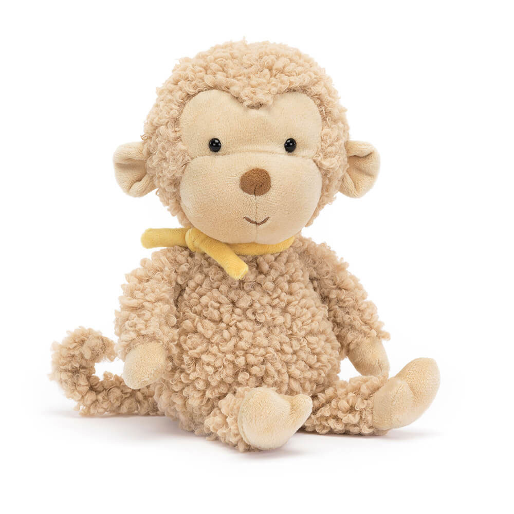 Brown Jellycat Fuzzkin Monkey | US-BHID20586