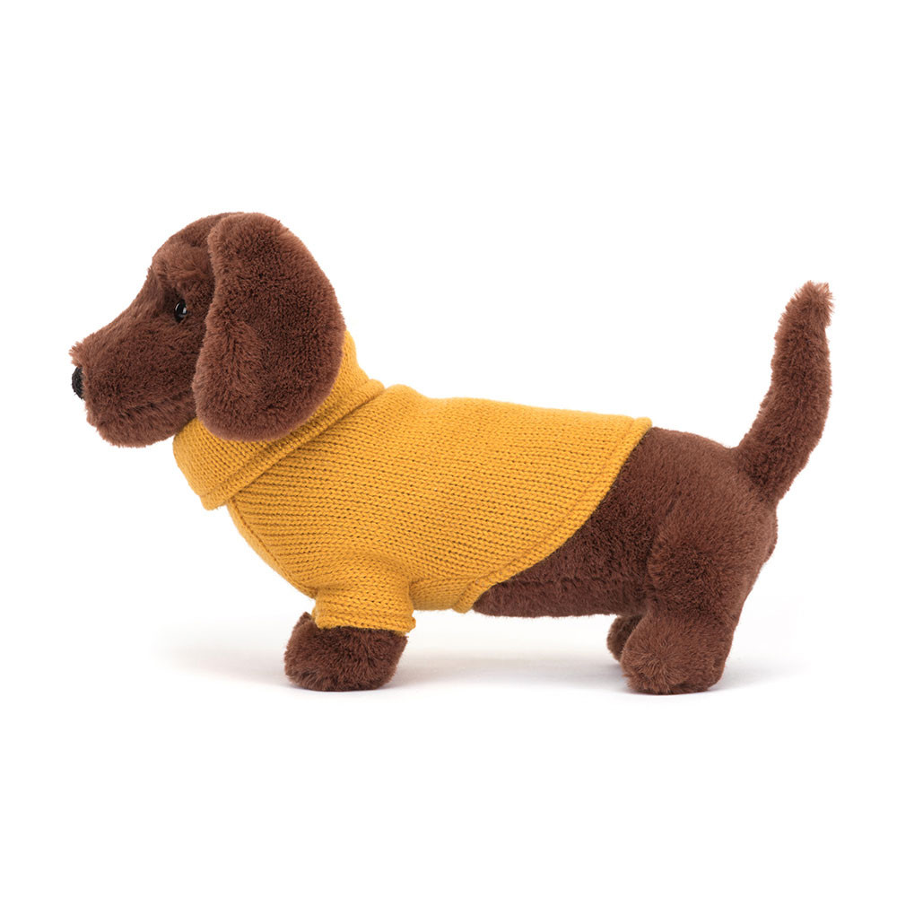 Brown Jellycat Sweater Sausage Dog | US-UQTN41370