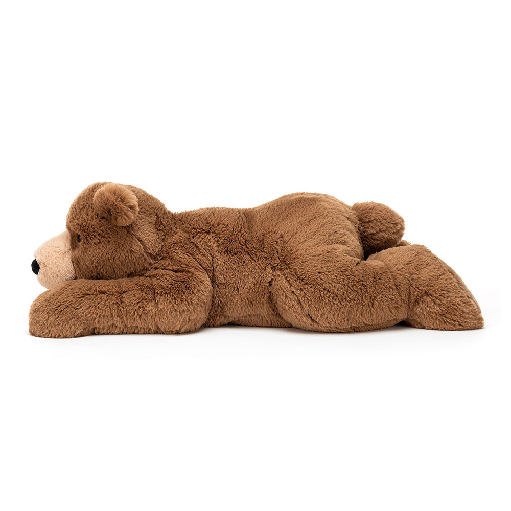 Brown Jellycat Woody Bear Lying | US-GIKS18749