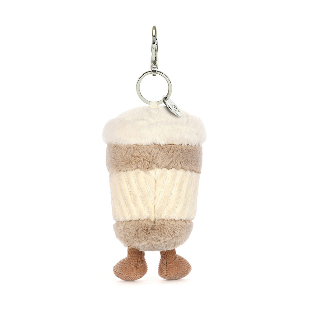 Brown / Cream Jellycat Amuseables Coffee-To-Go Bag Charm | US-HJMR74829