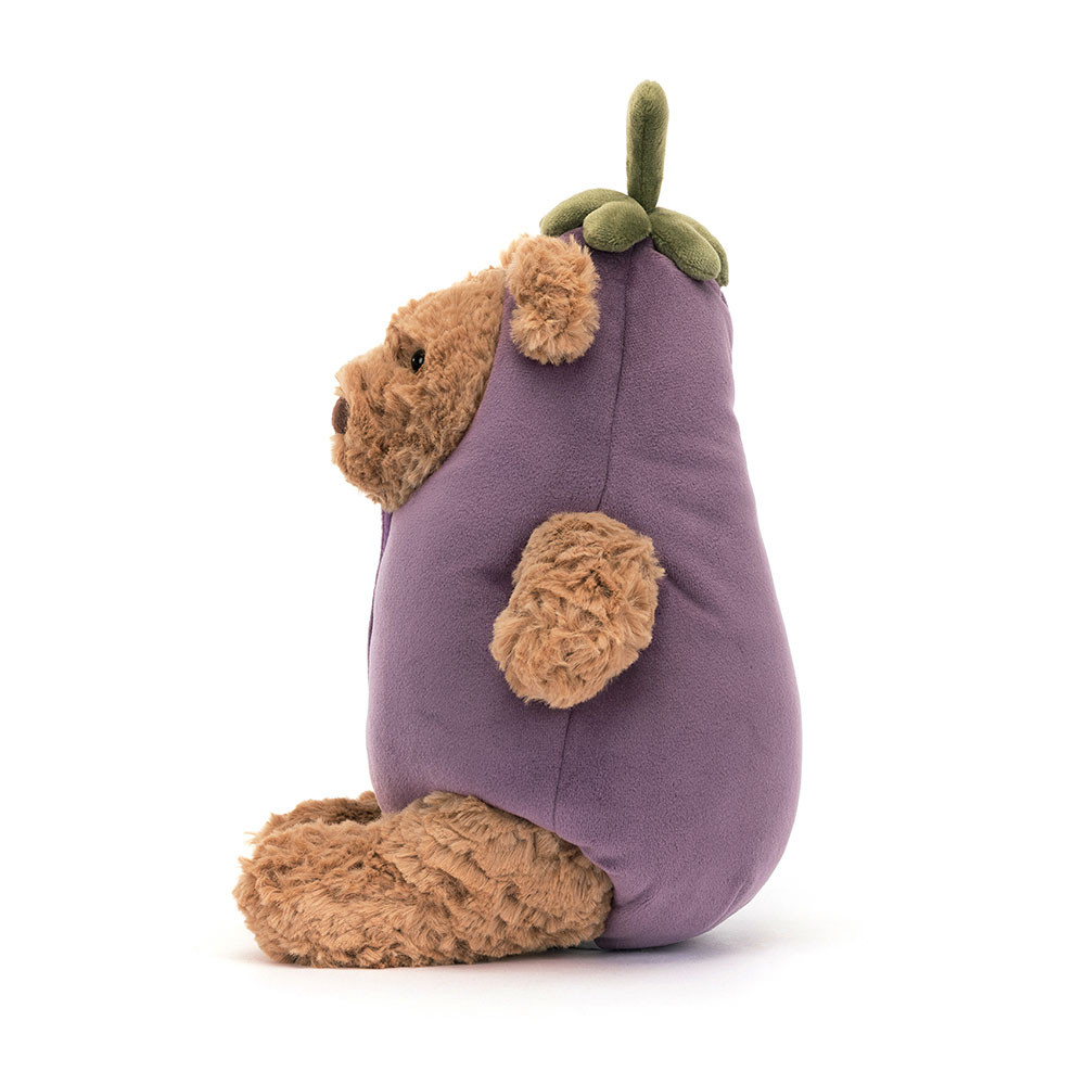 Brown / Purple Jellycat Bartholomew Bear Aubergine | US-VGCH85302