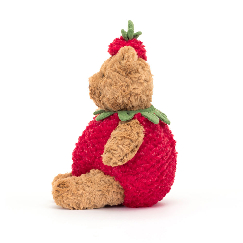 Brown / Red Jellycat Bartholomew Bear Strawberry | US-JFOX34962