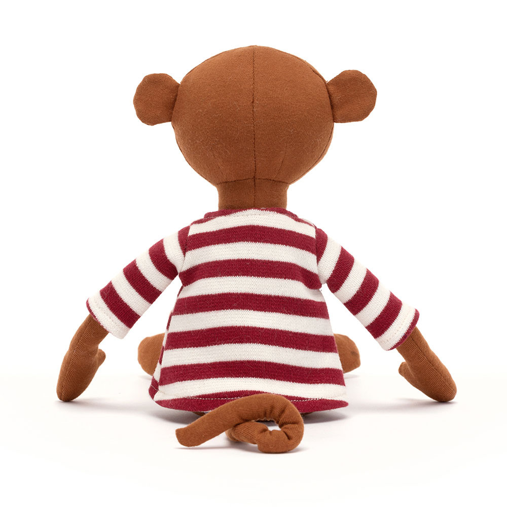 Brown / Red / White Jellycat Madison Monkey | US-WJLH04872