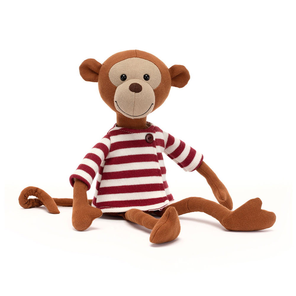 Brown / Red / White Jellycat Madison Monkey | US-WJLH04872