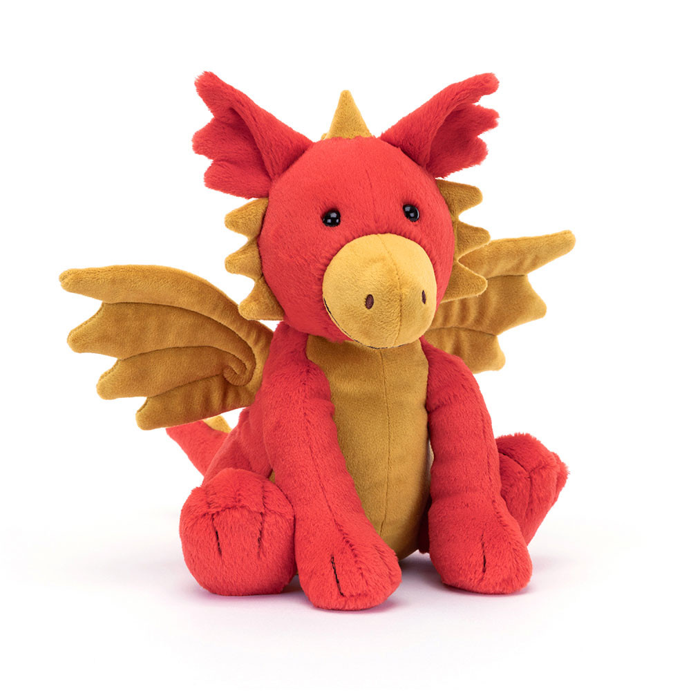 Coral / Brown Jellycat Darvin Dragon | US-GLKP43958