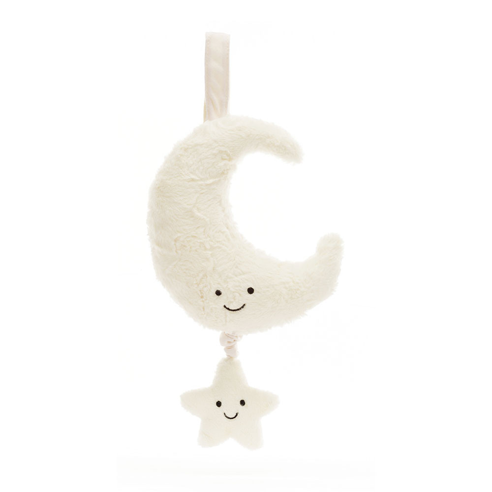 Cream Jellycat Amuseables Moon Musical Pull | US-QWFM18269