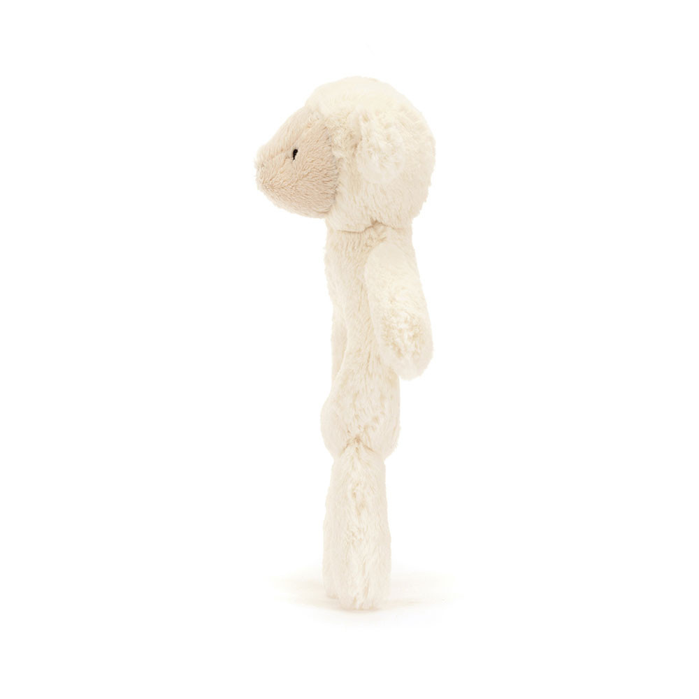 Cream Jellycat Bashful Lamb Ring Rattle | US-SPUN20789